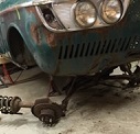 BMW 2000c front suspension dropped